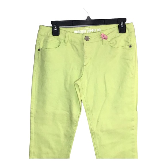 Mossimo Supply Junior's Women's Size 9 32x26 Skinny Lime Green Stretch Jeans - Picture 4 of 7